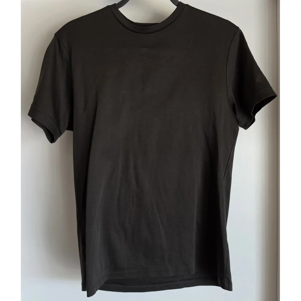 Banana Republic Women's Cotton T-Shirt Size S Black Solid Casual Classic Tee